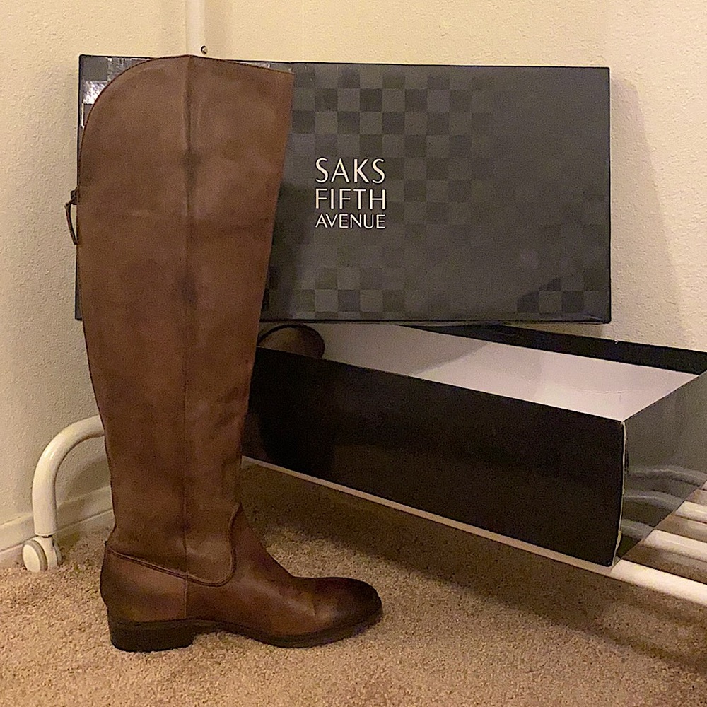 BRAND NEW - Saks Fifth Avenue Knee Boots w/Box